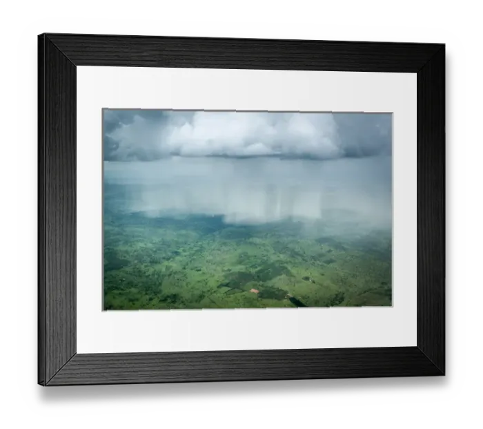 Framed Print : Aerial view of a weather cell (rain storm) in south west Uganda Framed Print : Aerial view of a weather cell (rain storm) in south west Uganda