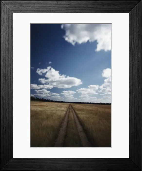 Framed Print : Zimbabwe, View of road near Linkwasha Airstrip