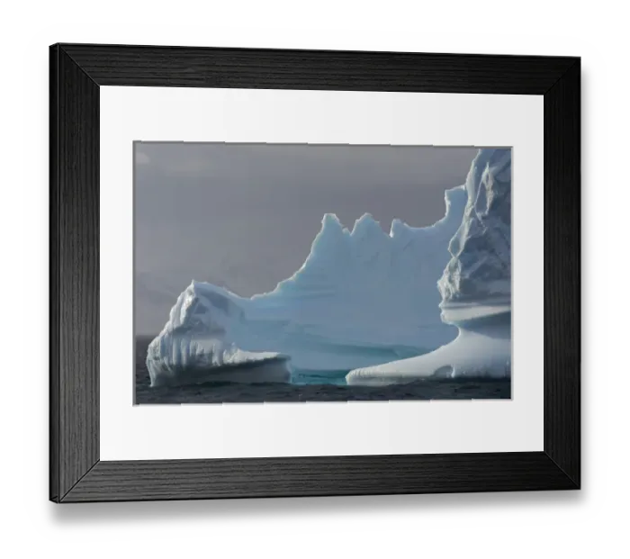 Framed Print : Antarctica. Antarctic Peninsula. Gerlache Strait. Highly textured iceberg Framed Print : Antarctica. Antarctic Peninsula. Gerlache Strait. Highly textured iceberg