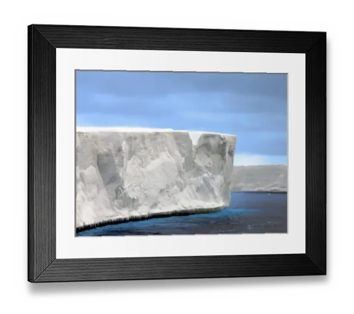 Framed Print : Ross Ice Shelf, edge ranging from 40 to 80 metres 130 to 260 feet high, Antarctica