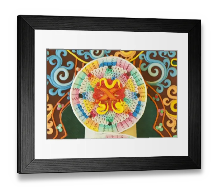 Framed Print : Asia, Bhutan, Bumthang. Design detail on altar at Jampey Lhakhang temple. Credit as Framed Print : Asia, Bhutan, Bumthang. Design detail on altar at Jampey Lhakhang temple. Credit as