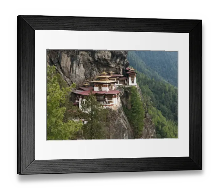 Framed Print : Asia, Bhutan. Taktshang or Tigers Nest is the most famous monastery in Bhutan