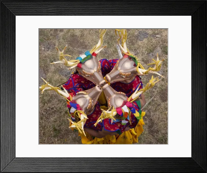 Framed Print : Dancers at the Paro festival, Bhutan