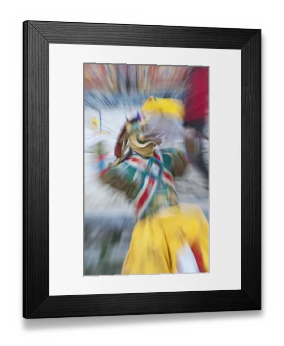 Framed Print : Asia, Bhutan, Bumthang. Close-up of dancer at Ura Yakchoe festival Framed Print : Asia, Bhutan, Bumthang. Close-up of dancer at Ura Yakchoe festival