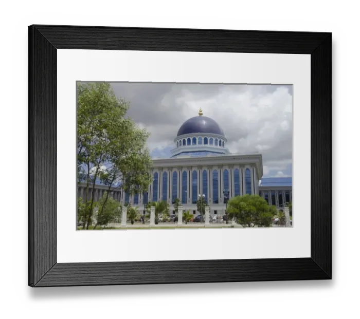 Framed Print : Borneo, Brunei. Capital city of Bandar Seri Begawan, legislative assembly building