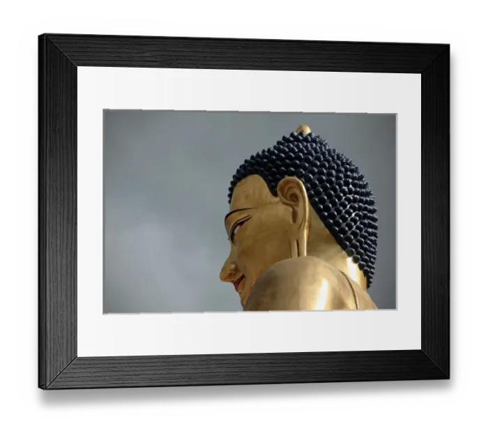 Framed Print : Asia, Bhutan. Thimpu. The Buddha Dordenma statue, bronze and gilded in gold, is