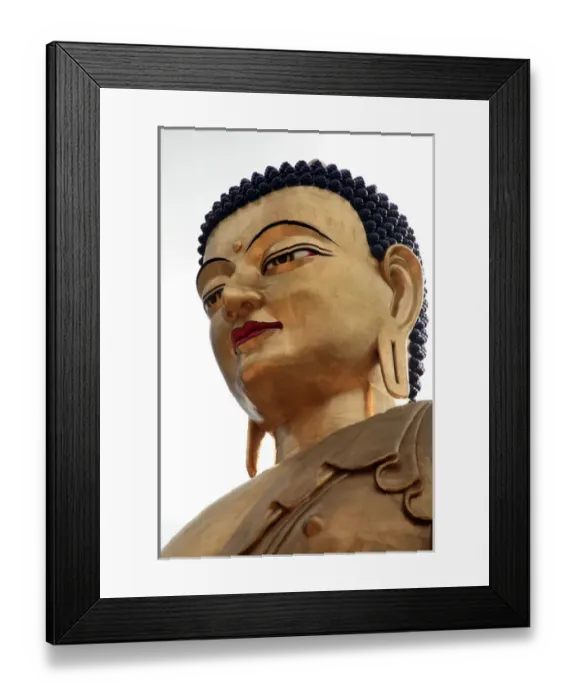 Framed Print : Asia, Bhutan. Thimpu. The Buddha Dordenma statue, bronze and gilded in gold, is Framed Print : Asia, Bhutan. Thimpu. The Buddha Dordenma statue, bronze and gilded in gold, is