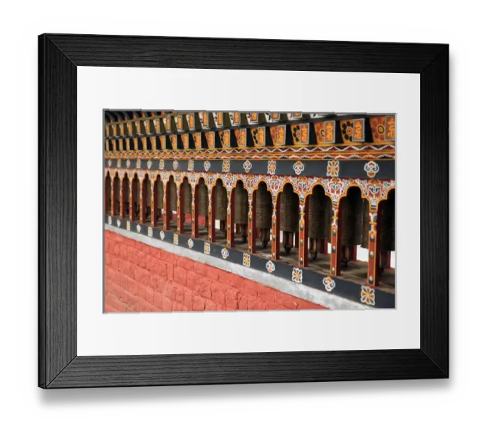 Framed Print : Asia, Bhutan, Thimpu. Prayer Wheels of the cnetral square in Thimpu Framed Print : Asia, Bhutan, Thimpu. Prayer Wheels of the cnetral square in Thimpu