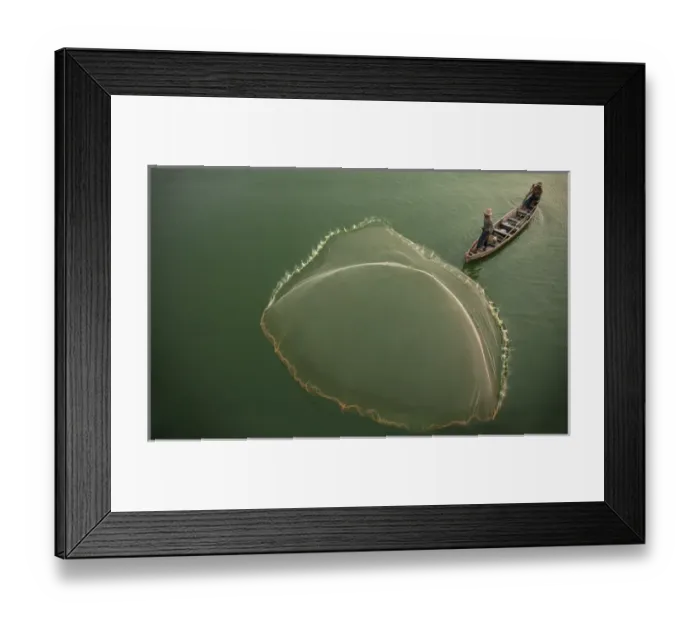 Framed Print : Myanmar, Mandalay, Amarapura. Fisherman casting net on Irrawaddy River. Credit as Framed Print : Myanmar, Mandalay, Amarapura. Fisherman casting net on Irrawaddy River. Credit as