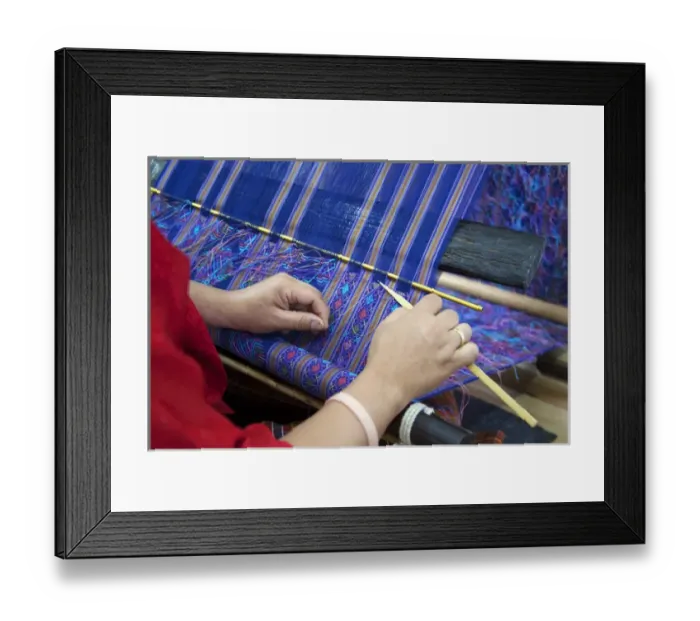 Framed Print : Asia, Bhutan, Thimpu. Bhutanese Textile Weaver Framed Print : Asia, Bhutan, Thimpu. Bhutanese Textile Weaver