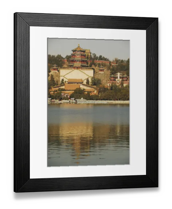 Framed Print : China, Beijing, Summer Palace, Temple of the Fragrance of Buddha; view of Pagodas Framed Print : China, Beijing, Summer Palace, Temple of the Fragrance of Buddha; view of Pagodas