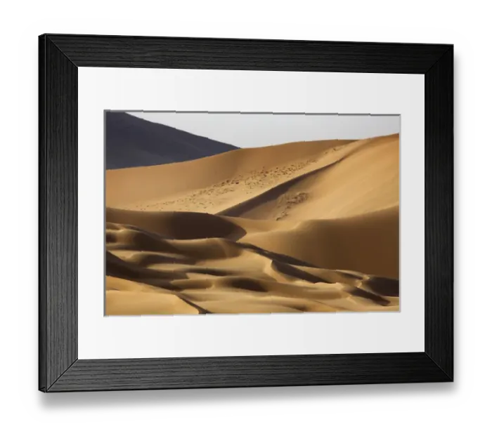 Framed Print : China, Inner Mongolia, Badan Jilin Desert. Patterns in desert landscape. Credit as