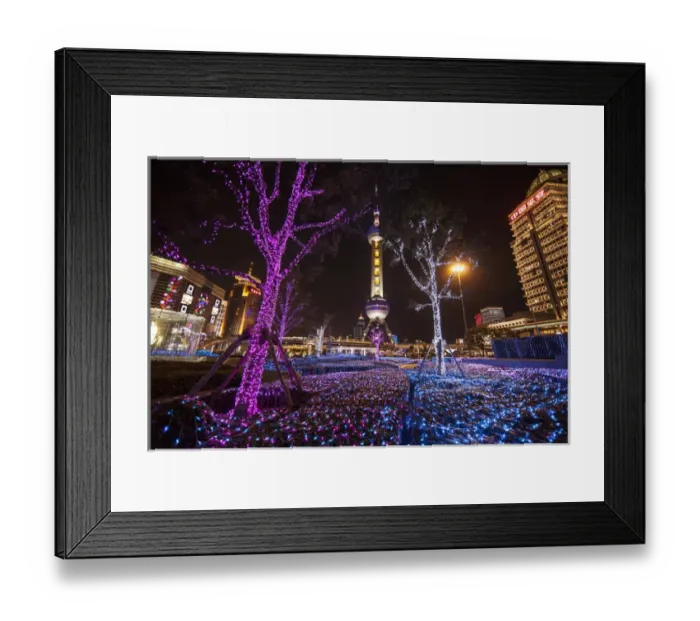 Framed Print : China, Shanghai. Artistic light display at night Framed Print : China, Shanghai. Artistic light display at night