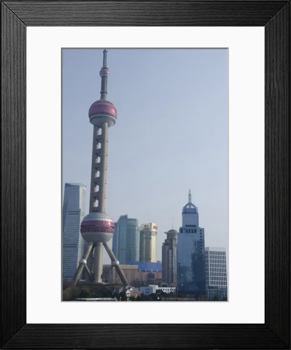 Framed Print : China, Shanghai. View from The Bund of the modern Pudong area (aka New District) Framed Print : China, Shanghai. View from The Bund of the modern Pudong area (aka New District)