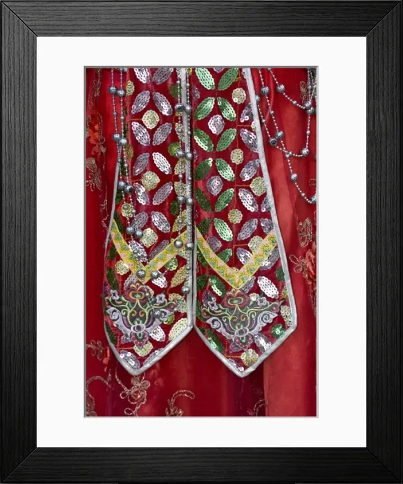 Framed Print : Details and Patterns of some of the Dresses on display at the Kunming Ethnic Minorities Framed Print : Details and Patterns of some of the Dresses on display at the Kunming Ethnic Minorities