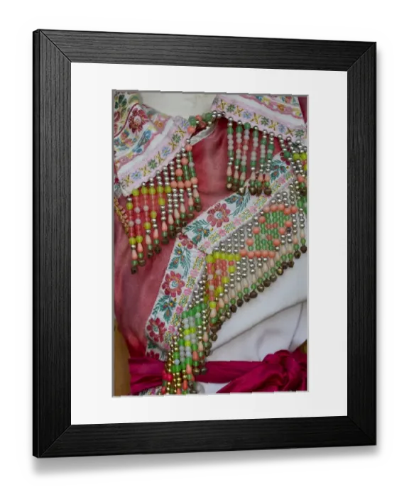 Framed Print : Details and Patterns of some of the Dresses on display at the Kunming Ethnic Minorities Framed Print : Details and Patterns of some of the Dresses on display at the Kunming Ethnic Minorities