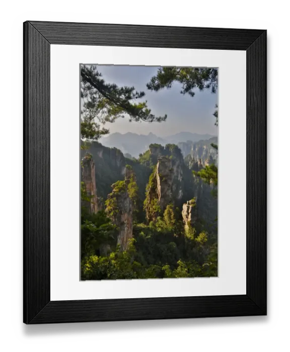 Framed Print : Hallelujah Mountains, Wulingyuan District, Landscape and many peaks on display Framed Print : Hallelujah Mountains, Wulingyuan District, Landscape and many peaks on display