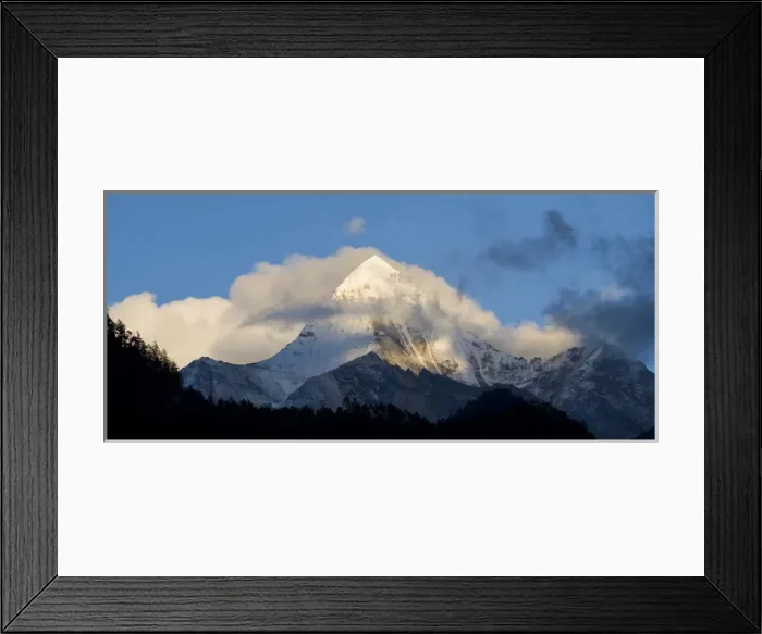 Framed Print : Yading Nature Preserve, Yangmaiyong Peak (5898 m high), China