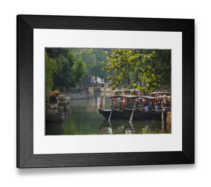 Framed Print : Row boat on the Grand Canal, Zhujiajiao, Shanghai, China Framed Print : Row boat on the Grand Canal, Zhujiajiao, Shanghai, China