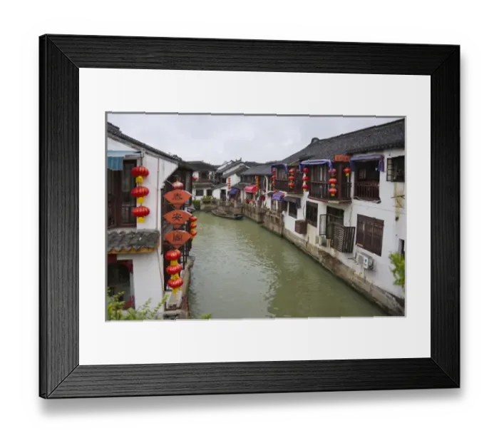 Framed Print : Traditional houses on the Grand Canal, Zhujiajiao, near Shanghai, China Framed Print : Traditional houses on the Grand Canal, Zhujiajiao, near Shanghai, China