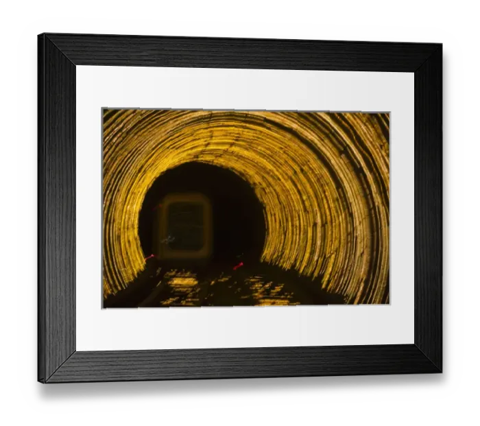 Framed Print : Underground tunnel lights across Huangpu River, Shanghai, China