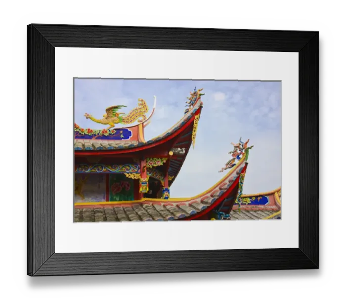 Framed Print : Family temple and shrine featuring traditional architectural style, Pingnan, Fujian