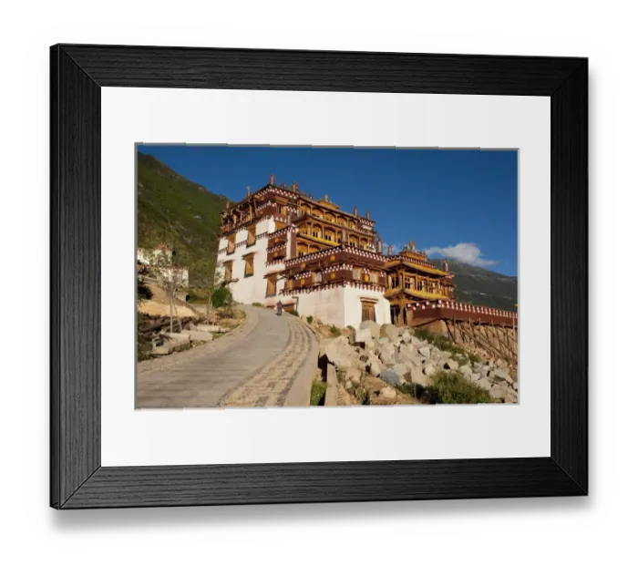 Framed Print : Sangpi Luobuling Si Monastery, Xiangsheng, Sichuan Province, China