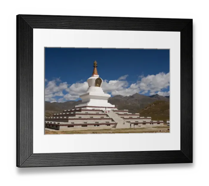 Framed Print : Tibetan Stupa near Daocheng, Sichuan Province, China Framed Print : Tibetan Stupa near Daocheng, Sichuan Province, China
