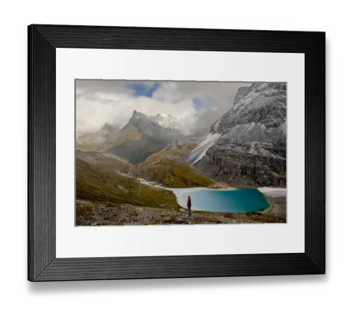 Framed Print : Milk Lake and clearing storm, Yading Nature Reserve, near Daocheng, Western Sichuan Province