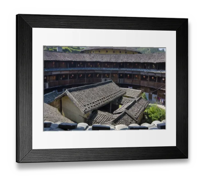 Framed Print : Inside Yuqing Tulou in Chuxi Tulou Cluster, UNESCO World Heritage site, Yongding Framed Print : Inside Yuqing Tulou in Chuxi Tulou Cluster, UNESCO World Heritage site, Yongding