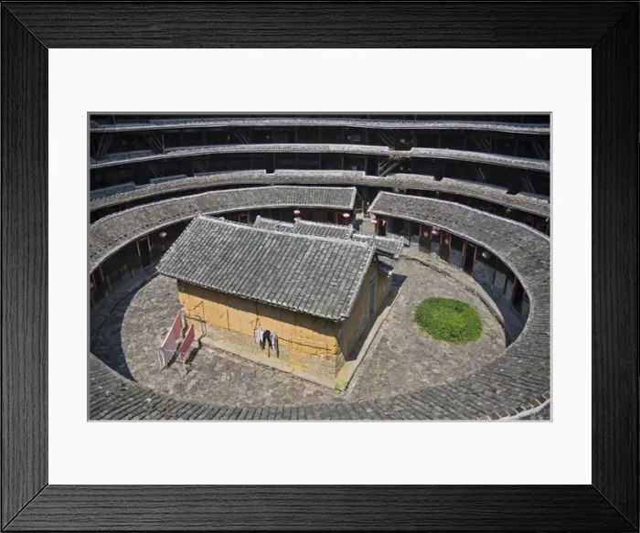 Framed Print : Inside Yuqing Tulou in Chuxi Tulou Cluster, UNESCO World Heritage site, Yongding Framed Print : Inside Yuqing Tulou in Chuxi Tulou Cluster, UNESCO World Heritage site, Yongding