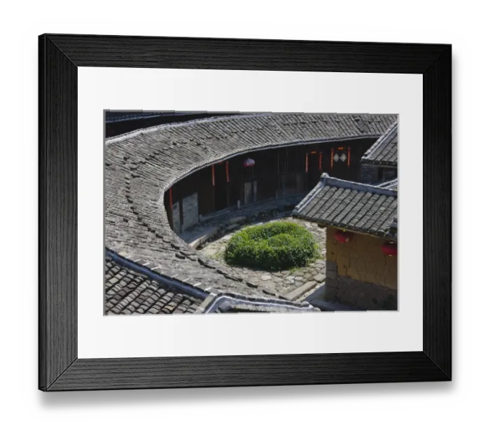 Framed Print : Inside Yuqing Tulou in Chuxi Tulou Cluster, UNESCO World Heritage site, Yongding Framed Print : Inside Yuqing Tulou in Chuxi Tulou Cluster, UNESCO World Heritage site, Yongding