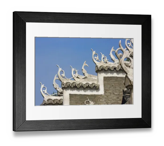 Framed Print : Traditional house with upturned eaves, Zhenyuan, Guizhou, China