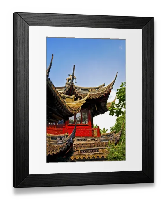 Framed Print : Pagoda at Yuyuan Garden, Old Town, Shanghai, China