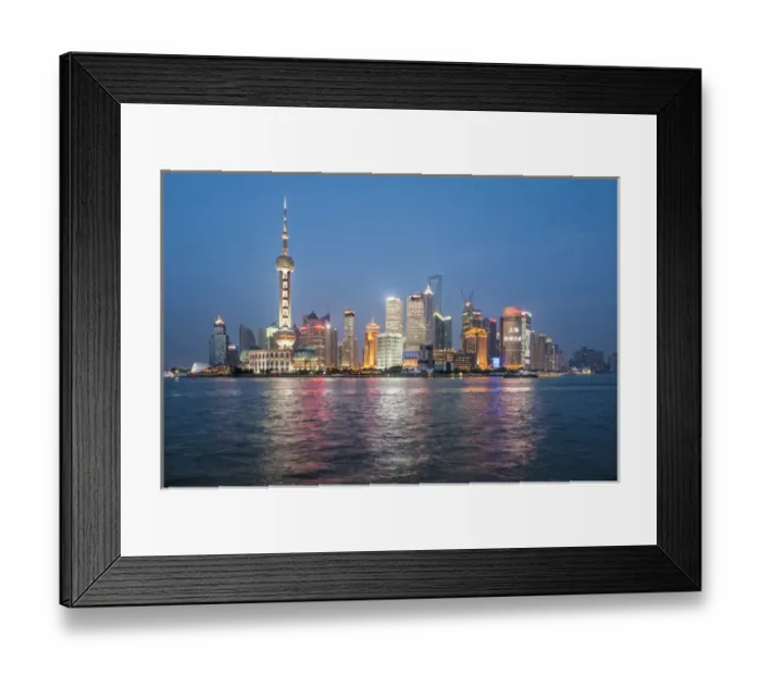 Framed Print : Pearl Tower over Pudong district skyline and Huangpu River Shanghai, China Framed Print : Pearl Tower over Pudong district skyline and Huangpu River Shanghai, China