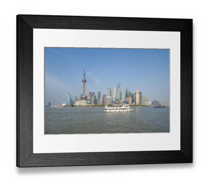 Framed Print : Pudong district skyline and Huangpu River