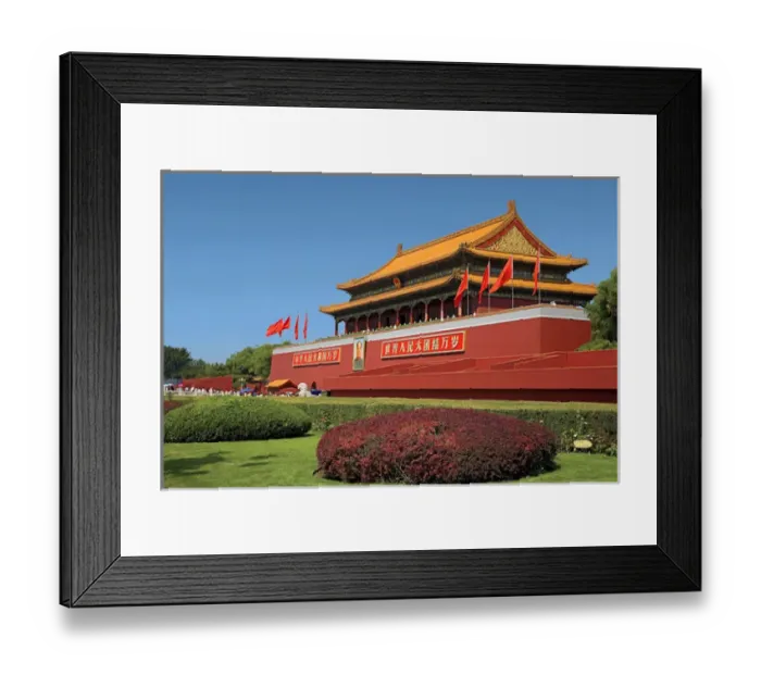 Framed Print : China, Beijing, The Forbidden City, Gate of Heavenly Peace gardens