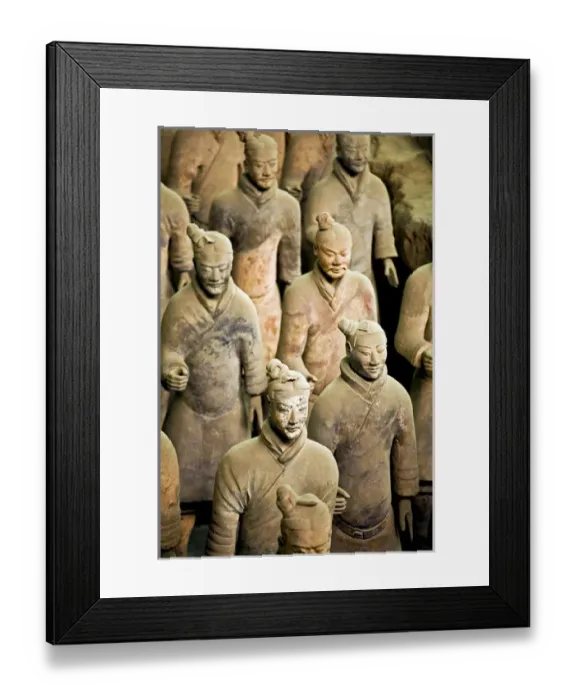 Framed Print : China, Xi an, Qin Shi Huang Di Mausoleum with Terracotta warriors Framed Print : China, Xi an, Qin Shi Huang Di Mausoleum with Terracotta warriors