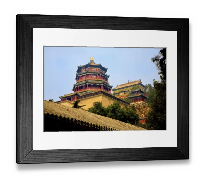 Framed Print : Beijing, China, The Pavilion of Buddhist Fragrance, at the Summer Palace
