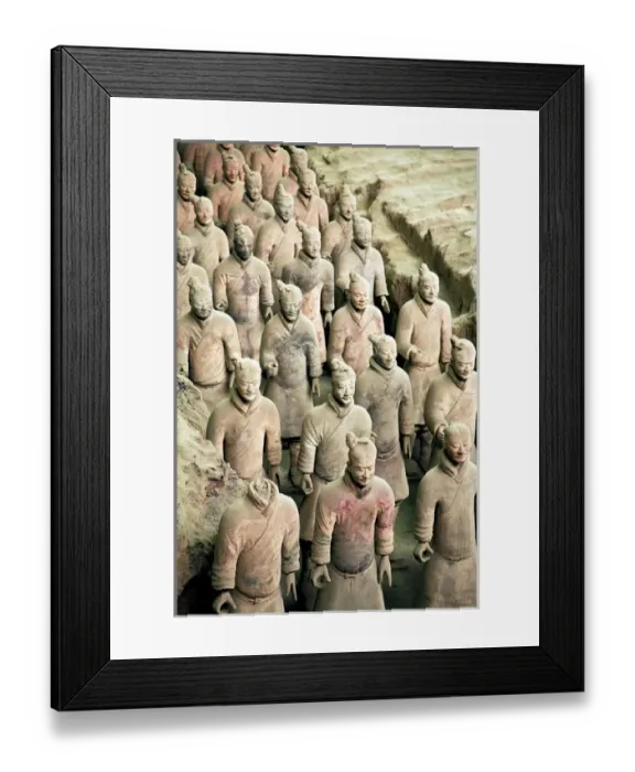 Framed Print : China, Xi an, Qin Shi Huang Di Mausoleum with Terracotta warriors Framed Print : China, Xi an, Qin Shi Huang Di Mausoleum with Terracotta warriors