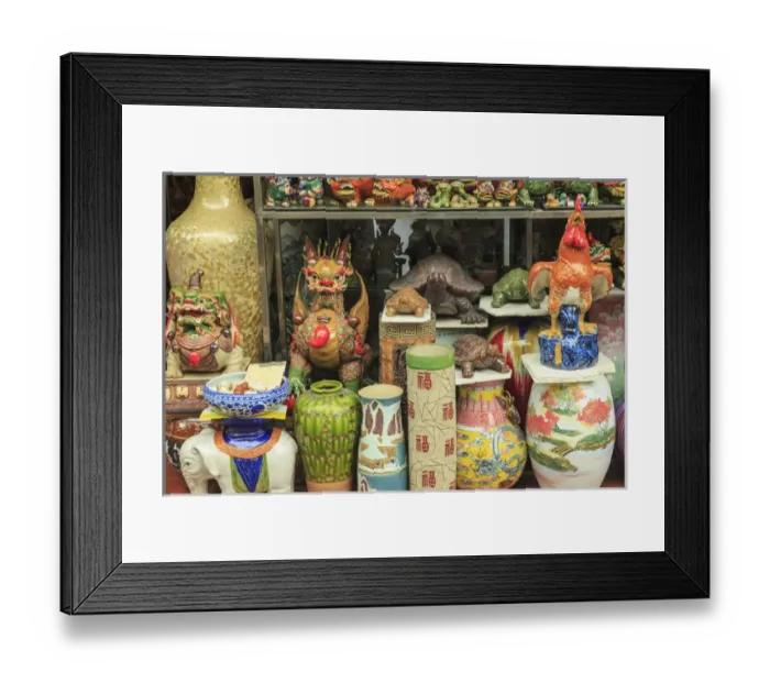 Framed Print : ceramics at storefront near Nanfeng Kiln-oldest kiln in China, Foshan, near Guangzhou Framed Print : ceramics at storefront near Nanfeng Kiln-oldest kiln in China, Foshan, near Guangzhou