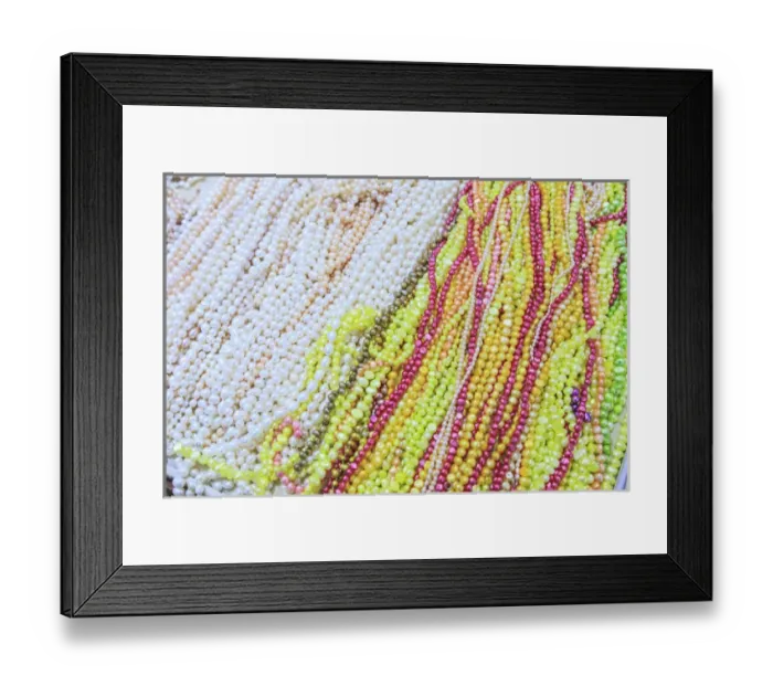Framed Print : strands of fresh water pearls Store and Factory specializig in fresh water Pearls