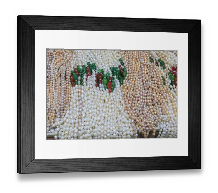 Framed Print : strands of fresh water pearls Store and Factory specializig in fresh water Pearls Framed Print : strands of fresh water pearls Store and Factory specializig in fresh water Pearls