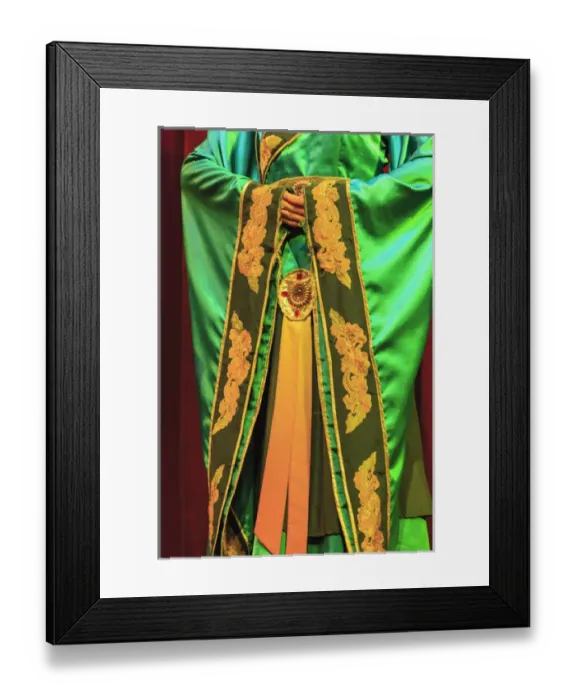 Framed Print : ornate traditional costume, Tang Dynasty Dinner Show, Xi an, China Framed Print : ornate traditional costume, Tang Dynasty Dinner Show, Xi an, China