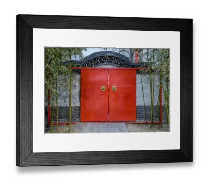 Framed Print : Asia; China; Beijing; Large Red Door entery at Summer Palace