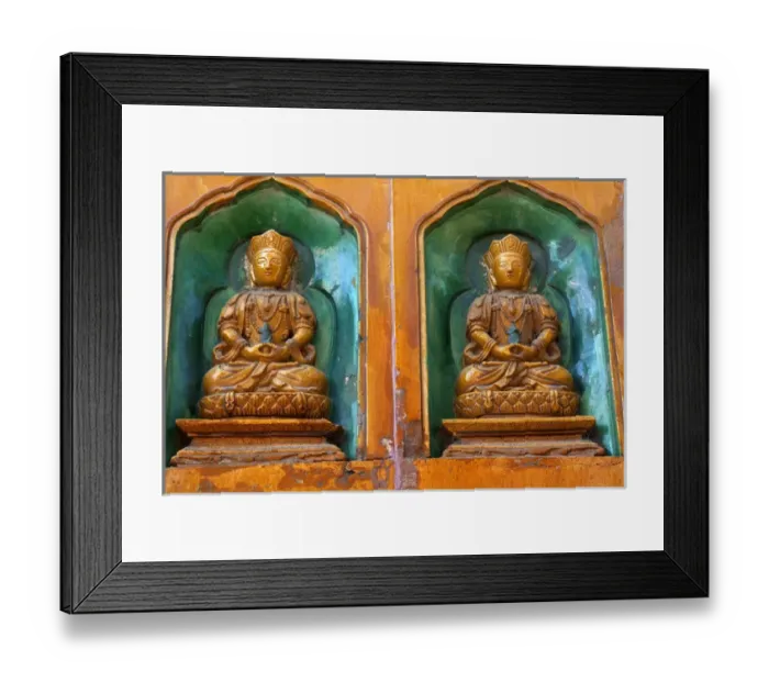 Framed Print : Buddha Statues Summer Palace Wall Decorations Beijing China Framed Print : Buddha Statues Summer Palace Wall Decorations Beijing China
