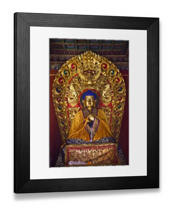 Framed Print : Blue Buddha Yellow Scarf Altar Offerings Yonghe Gong Buddhist Lama Temple Beijing Framed Print : Blue Buddha Yellow Scarf Altar Offerings Yonghe Gong Buddhist Lama Temple Beijing