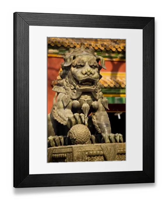 Framed Print : Dragon Bronze Statue Yonghe Gong Buddhist Lama Temple Beijing China Built in 1694