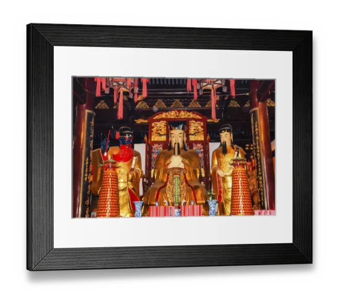 Framed Print : Taoist God Statues City God Temple Yueyuan Shanghai China Most famous Taoist temple Framed Print : Taoist God Statues City God Temple Yueyuan Shanghai China Most famous Taoist temple