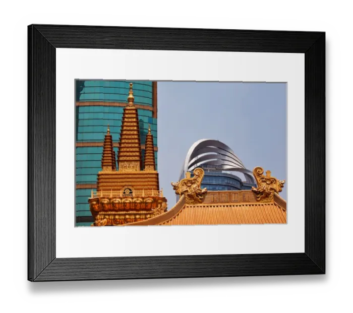 Framed Print : Golden Temples Dragons Roof Top Jing An Tranquility Temple Shanghai China Richest Framed Print : Golden Temples Dragons Roof Top Jing An Tranquility Temple Shanghai China Richest